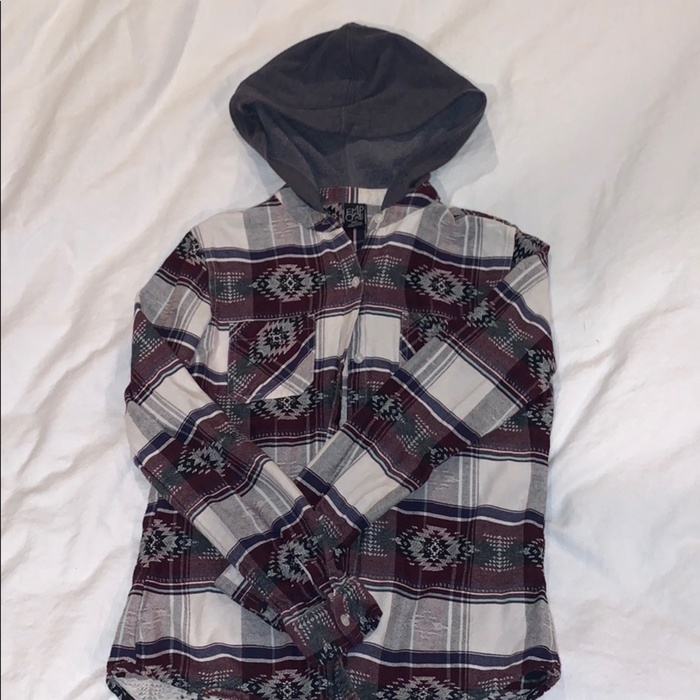 Aztec flannel with hood